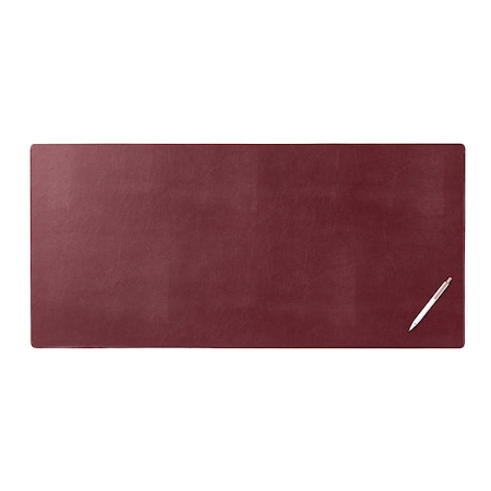 Dacasso Burgundy Bonded Leather 36" x 17" No Core Rollable Desk Mat/Pad PR-5249